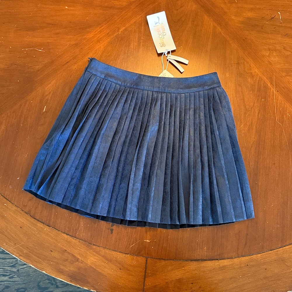Sincerely Curls Navy Pleated Skirt